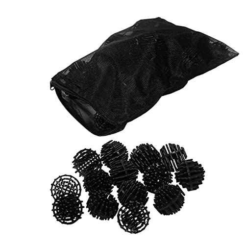 50 pcs 1.5 Inch Bio Balls Filter Media in Mesh Bag with Zipper K803