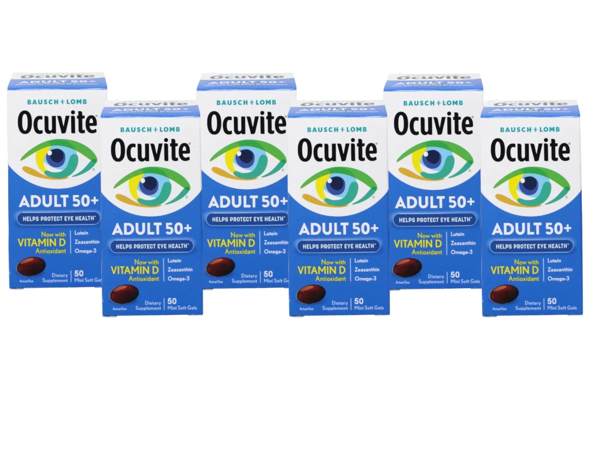 50 ea Pack of 6 Eye Vitamin Softgels Q478461