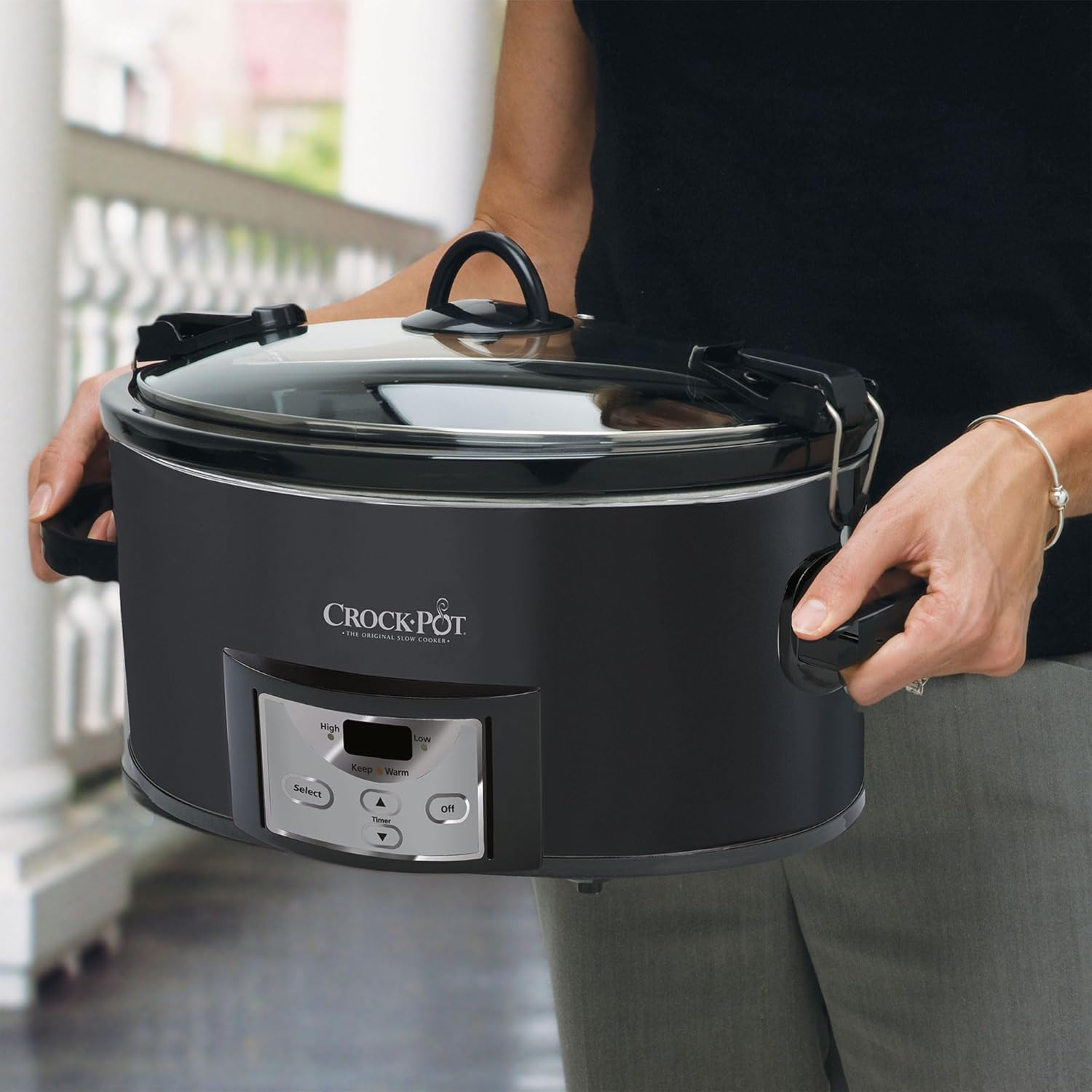 7 Quart Programmable Slow Cooker with Removable Stoneware M403102