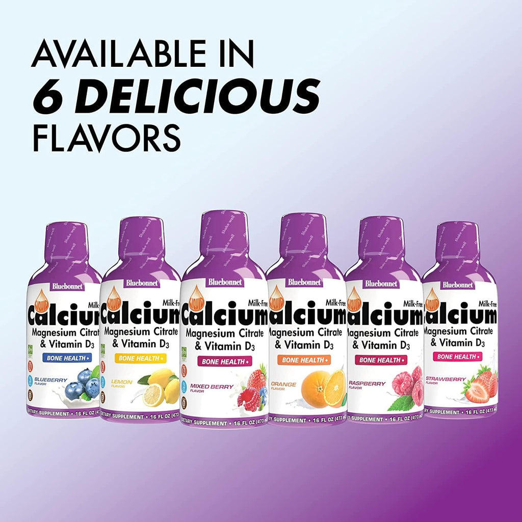 Liquid Calcium Citrate, Magnesium Citrate, Vitamin D3, 32 Servings, Strawberry Flavor, 16 Fl Oz (Pack of 2) J877