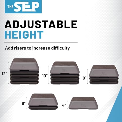 Adjustable High Step Aerobic Platform with 4 Risers S6601
