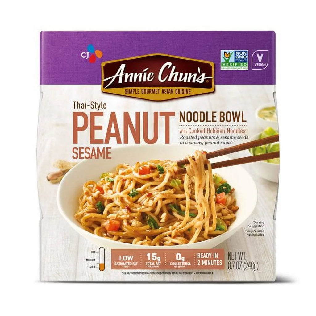 Peanut Sesame Noodle Bowl, Non-Gmo, Vegan, 8.7 Oz (Pack of 6) S6224