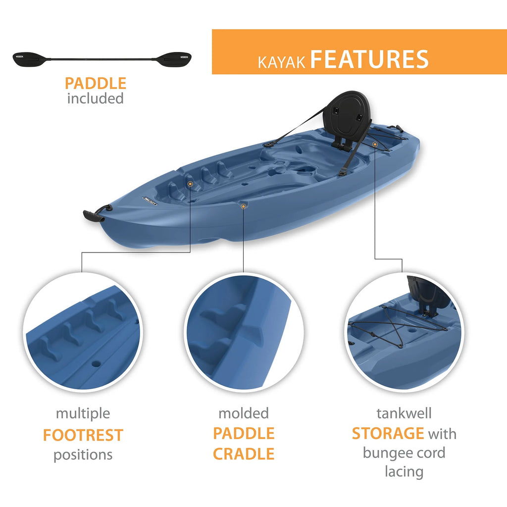 Red 8 ft Sit-on-Top Kayak W368