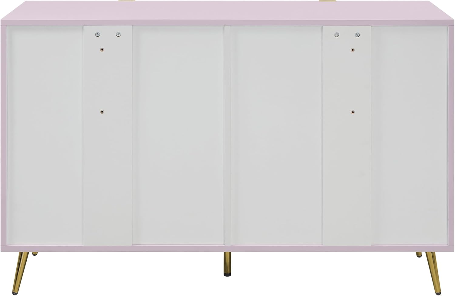 6-Drawer Pink Wood Metal Dresser C784