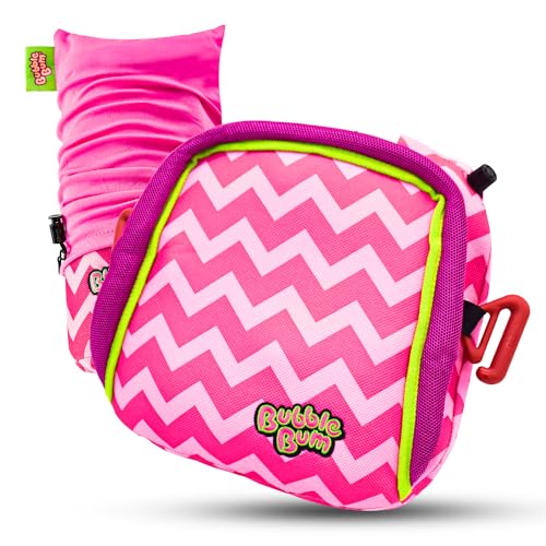 Inflatable Booster Car Seat - Blow Up Narrow Backless Booster Car Seat for Travel - Pink W159971