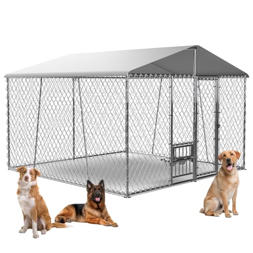 Large Outdoor Dog Kennel with Cover Q12272