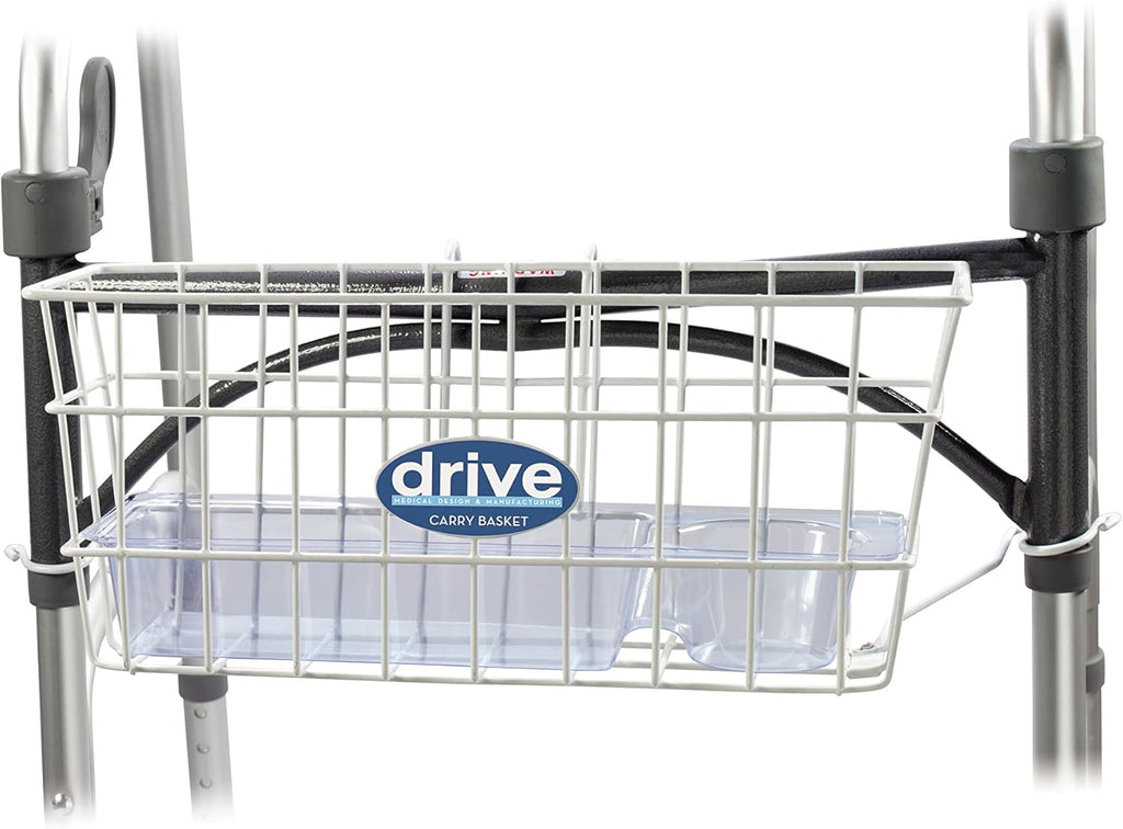 White Walker Basket with Plastic Cup Holder M4662