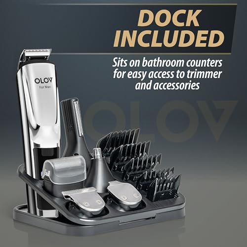 21 Piece Beard Trimmer Hair Clipper Electric Razor with USB Recharge Dock H2372