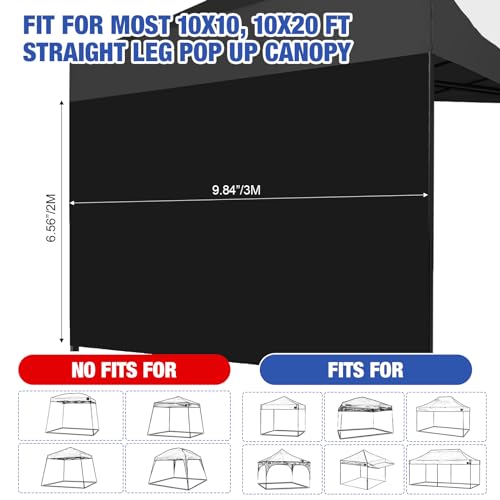4 Pack 6.56 x 9.84 ft Blue Waterproof Canopy Sidewalls with Zipper Doors E90214