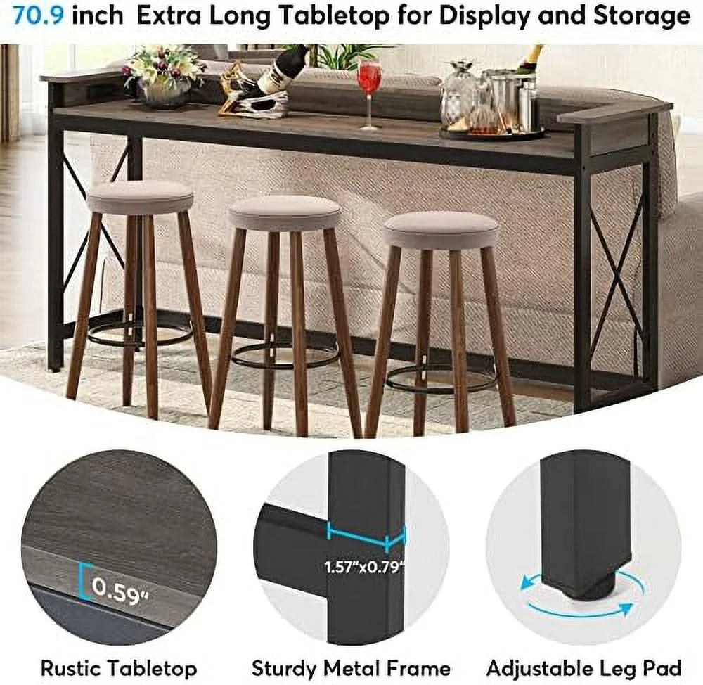 70.9 inch Extra Long Console Table with Outlets and USB Ports R8546