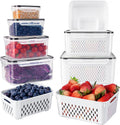 6 PCS Large Leakproof Food Storage Containers with Removable Colander M879228