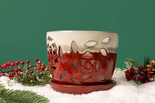 5 inch Ceramic Orchid Pot with Holes T34372