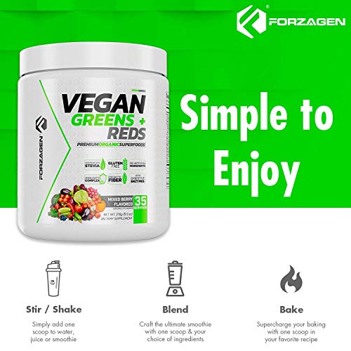 Vegan Greens & Reds Superfood Powder, 35 Servings U264827