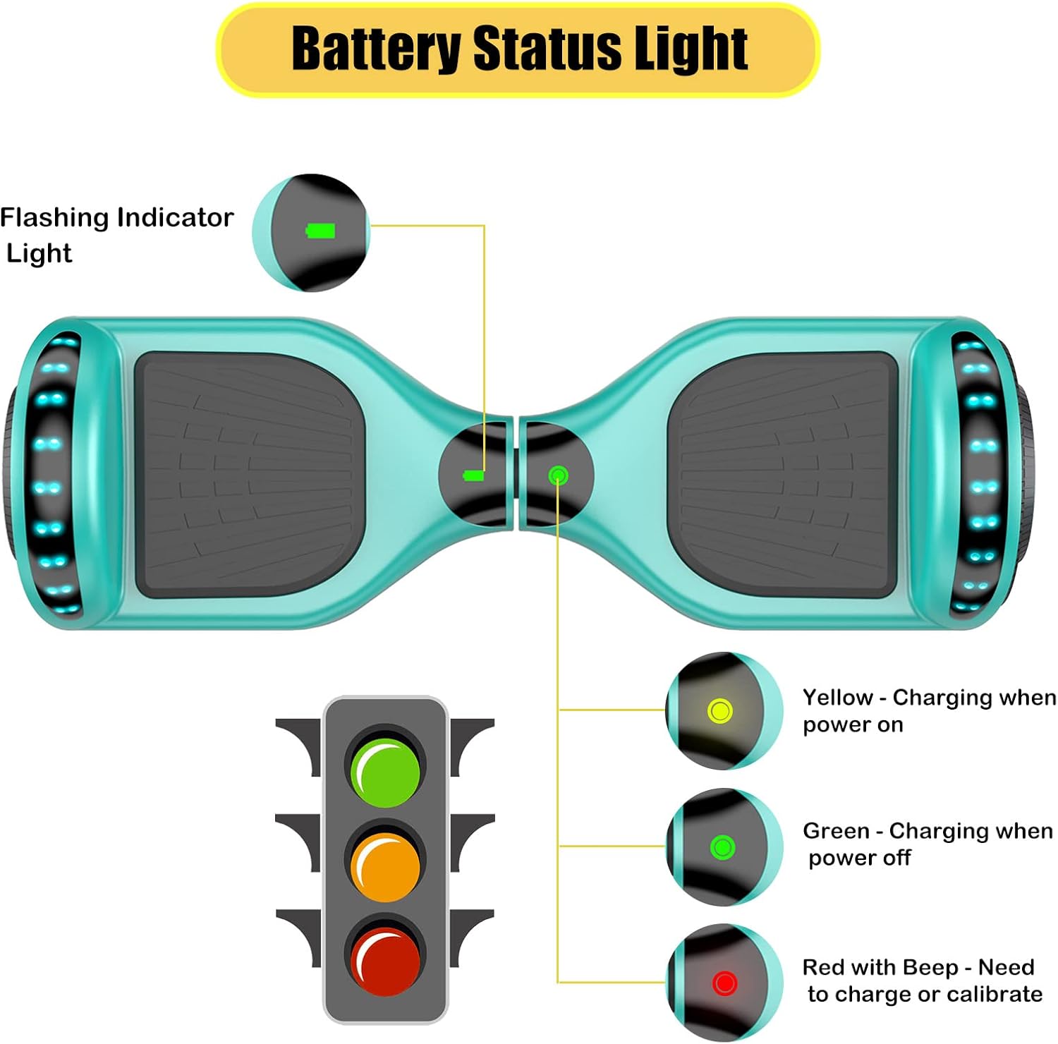 6.5" Two-Wheel Self Balancing Hoverboard (Blue) K50232
