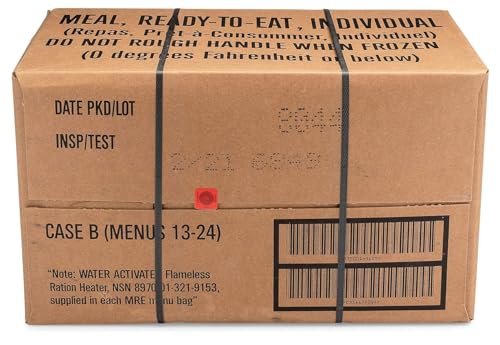 Variety Pack of 12 Freeze Dried Meals Ready to Eat with Flameless Heater H139041
