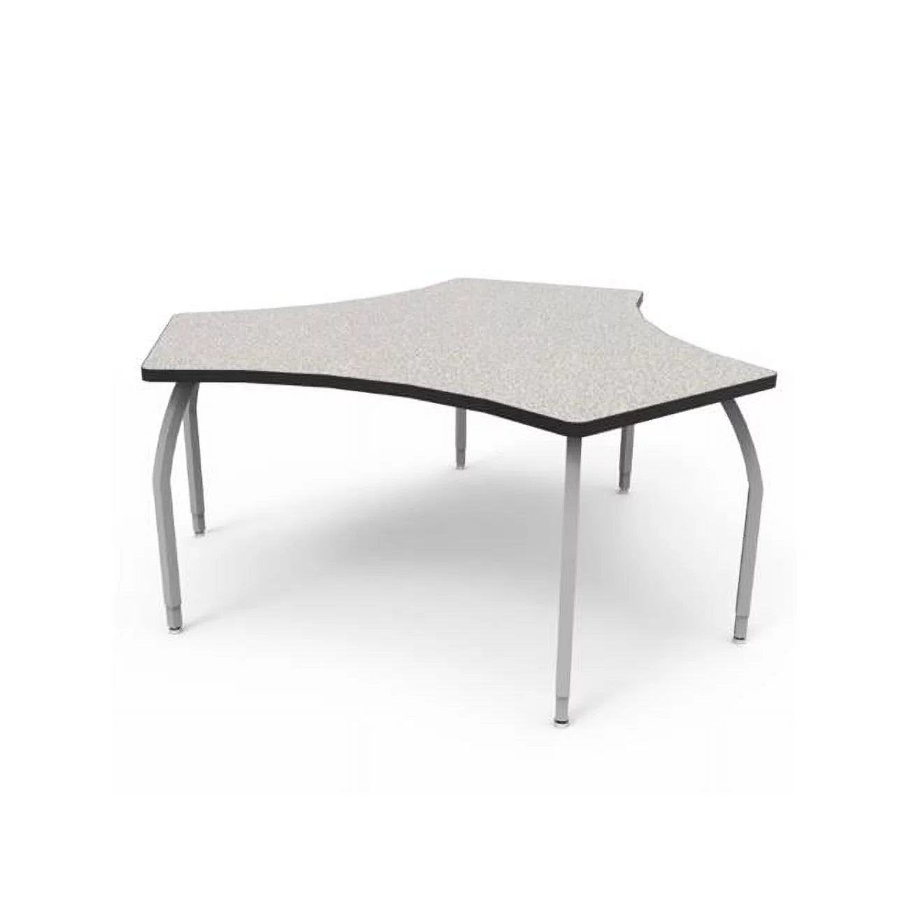 Grey Nebula Laminate Table with 4 Adjustable Silver Legs K288768