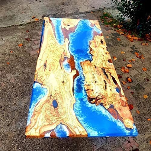 Epoxy Table Top (36x24 Inch) with 18 Inches Tall Legs M74878