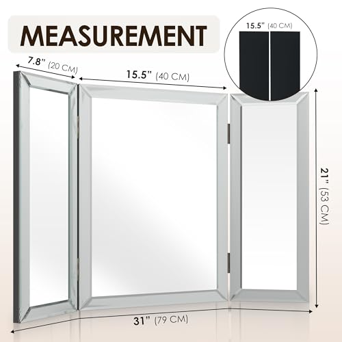 3 Way Trifold Mirror 21" x 31" T52134
