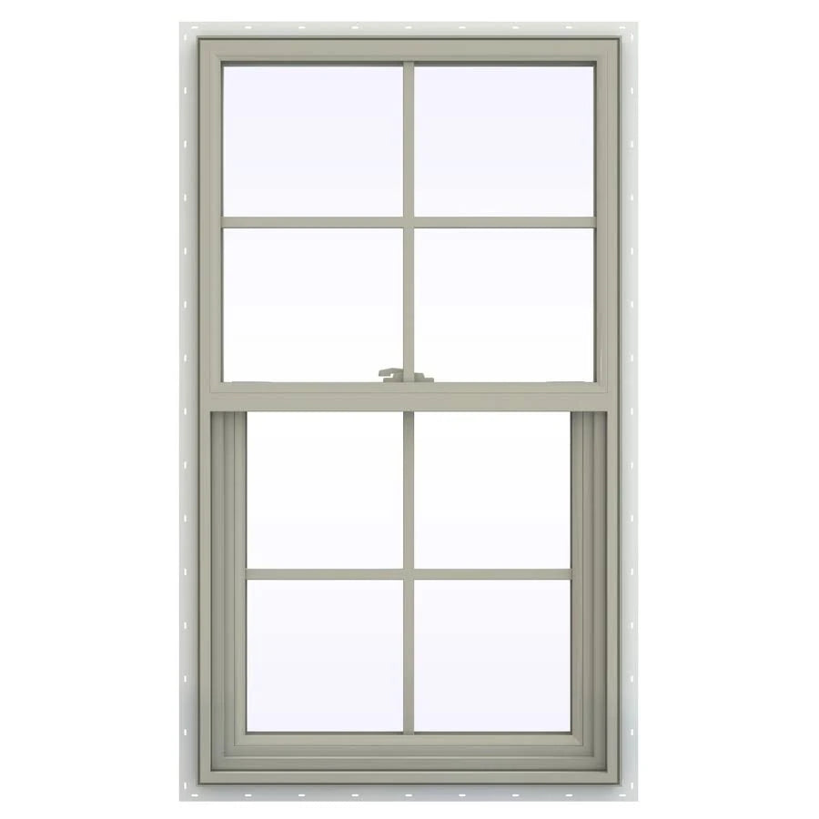 25.5-in x 40.5-in x 2.906-in Desert Sand Vinyl Single Hung Window R241819