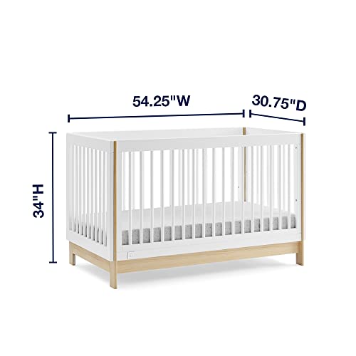 Bianca White Natural 4-in-1 Convertible Crib S93449