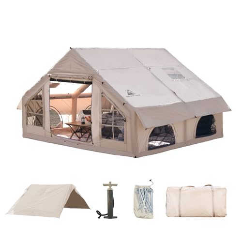 4-6 Person Waterproof Inflatable Camping Tent with Pump J11344