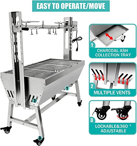 Stainless Steel Rotisserie Grill U27343