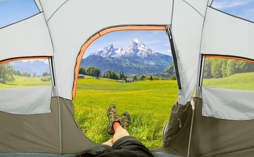 8 Person Camping Tent with Carry Bag Z96228