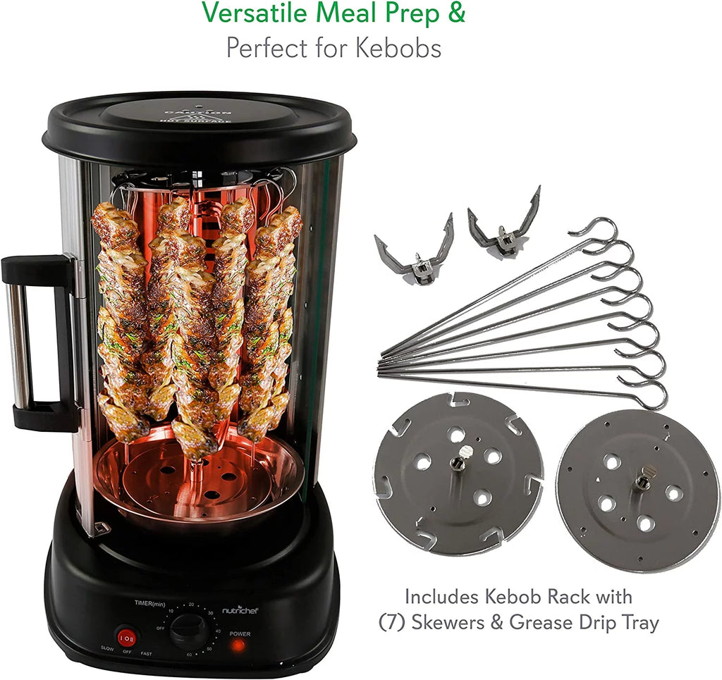 Countertop Vertical Rotating Oven with Heat Resistant Door F807