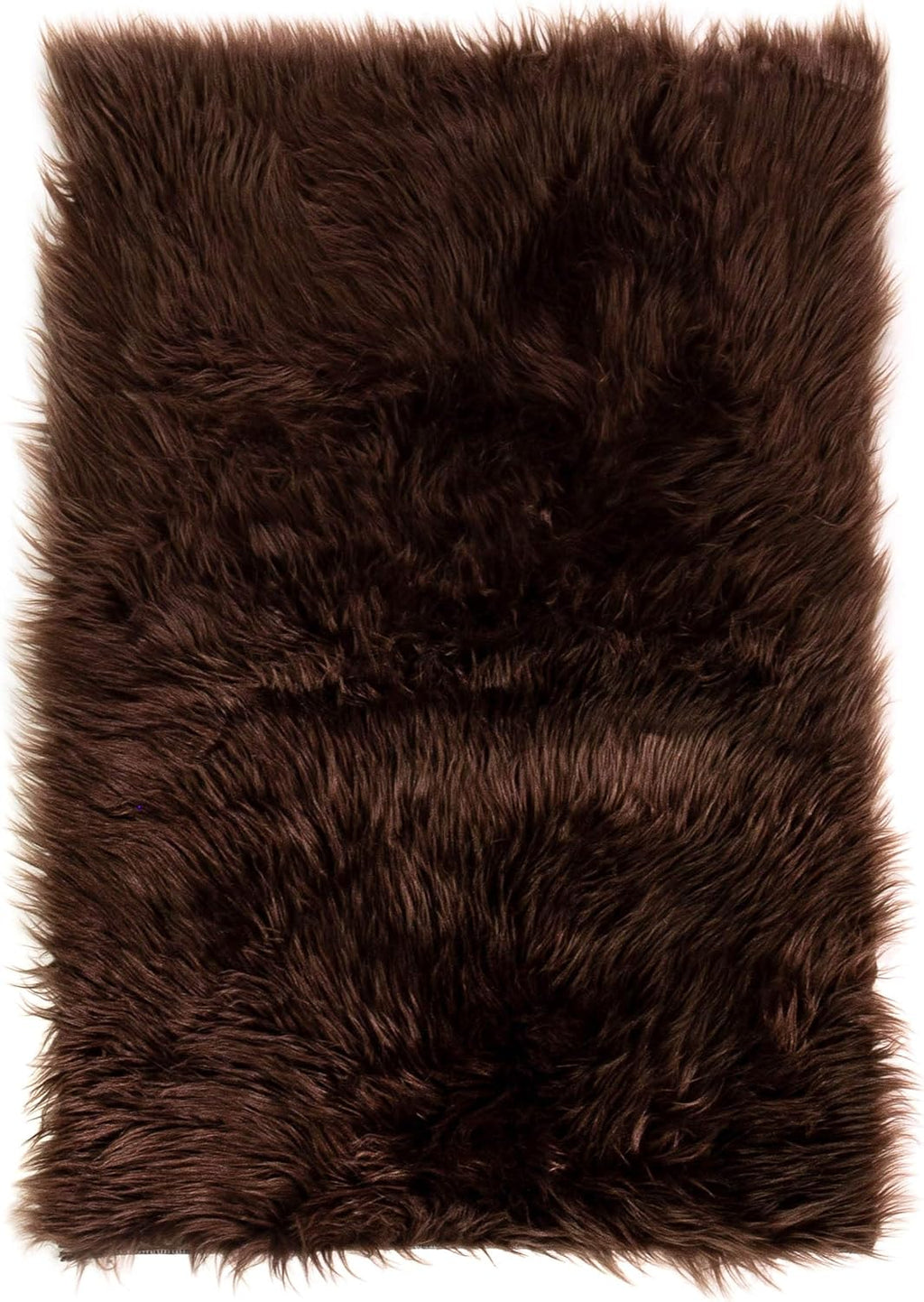 Dark Brown 5 x 7 Feet Faux Sheepskin Rug H6184