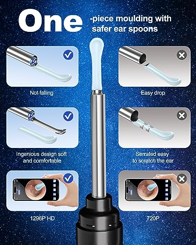 Ear Wax Removal Tool Camera with 6 LED Lights and 6 Ear Picks Q66881