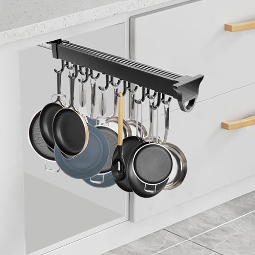 Pull Out Broom Storage Cabinet with Adjustable Hooks C6756