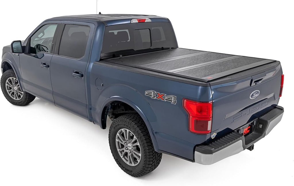 Hard Low Profile Tri-Fold Truck Bed Tonneau Cover for Ford F-150 (2015-2020) - Fits 5'7" Bed E61759