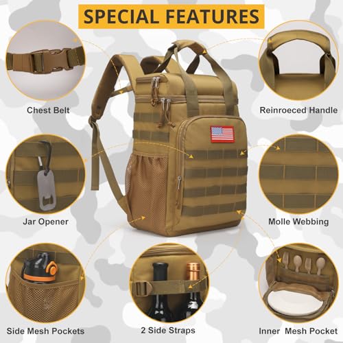 Soft Cooler Backpack Insulated Waterproof Leak Proof N3780