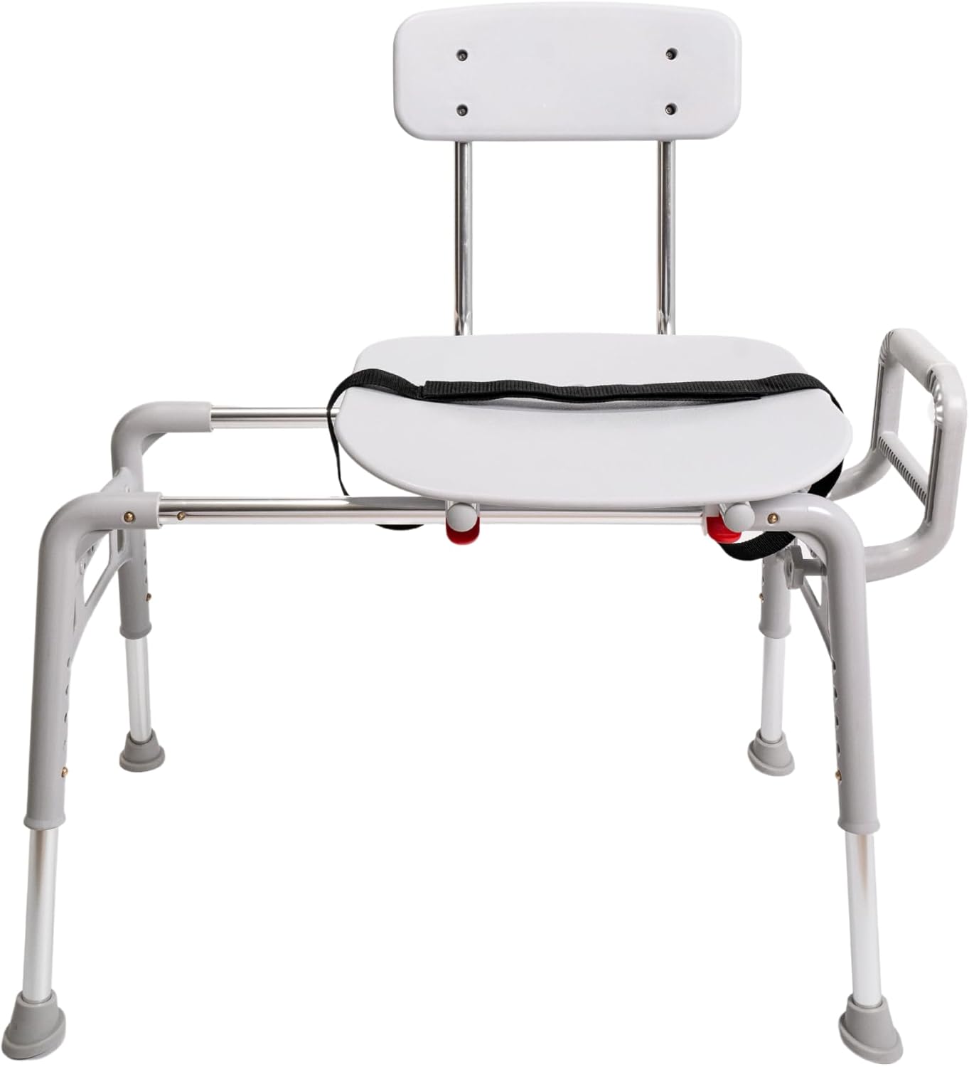Sliding Transfer Bench & Tub Shower Chair with Interchangeable Arm Rest, Height Adjustable, High Weight Capacity up to 350 LBs U564813