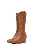 Cowboy Boots Pull On Pointy Toe Mid Calf Boots H40485