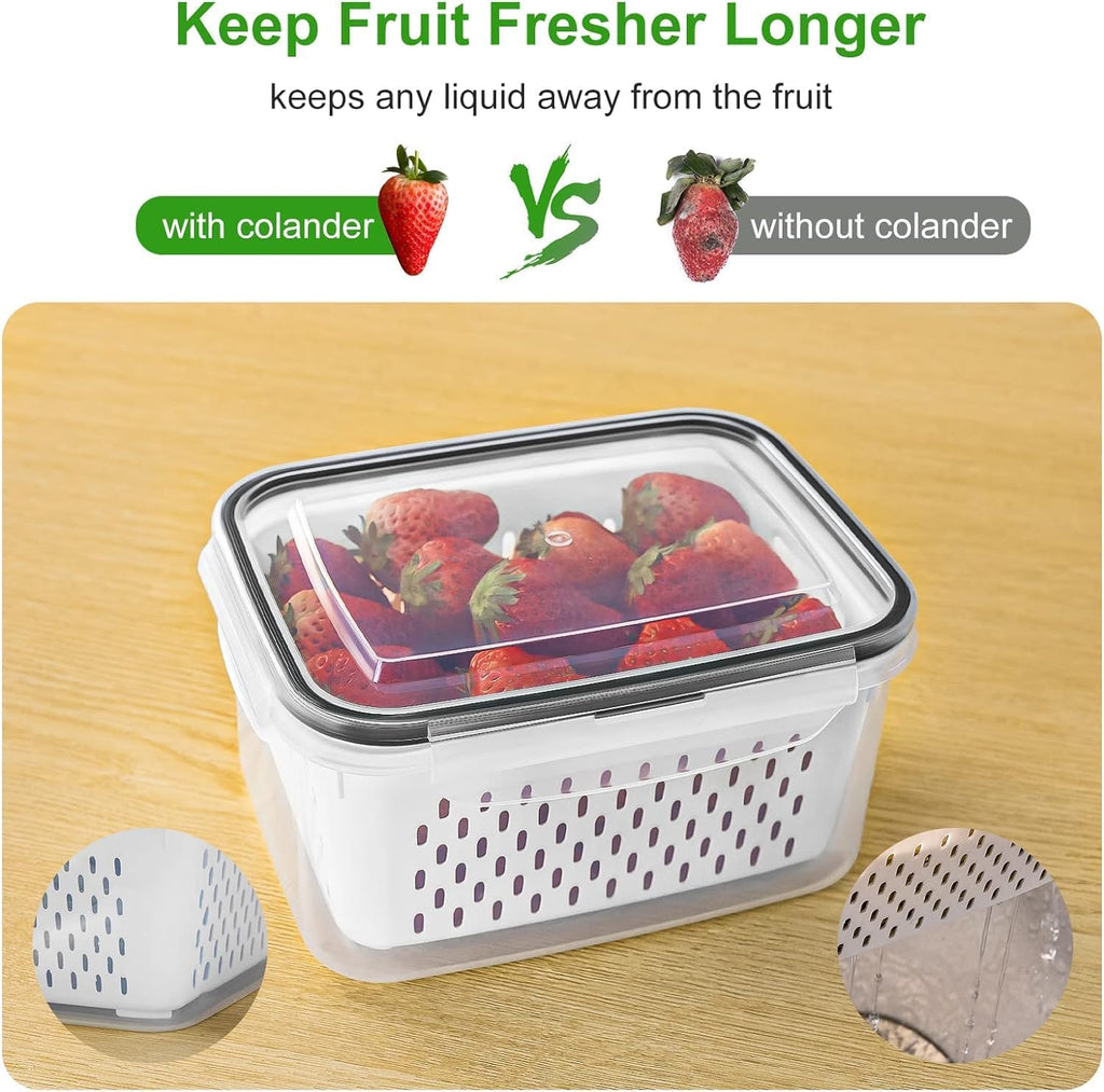6 PCS Large Leakproof Food Storage Containers with Removable Colander M879228