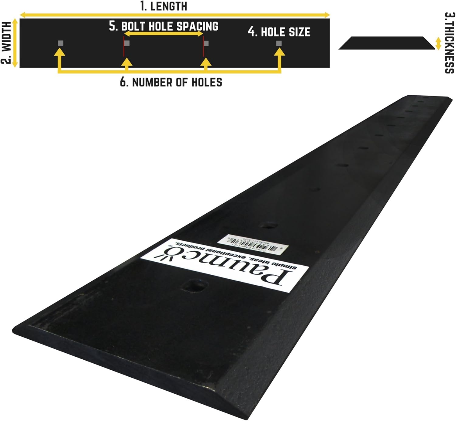 Bolt On Reversible Cutting Edge Length 78" Width 8" Thickness 3/4" K898566