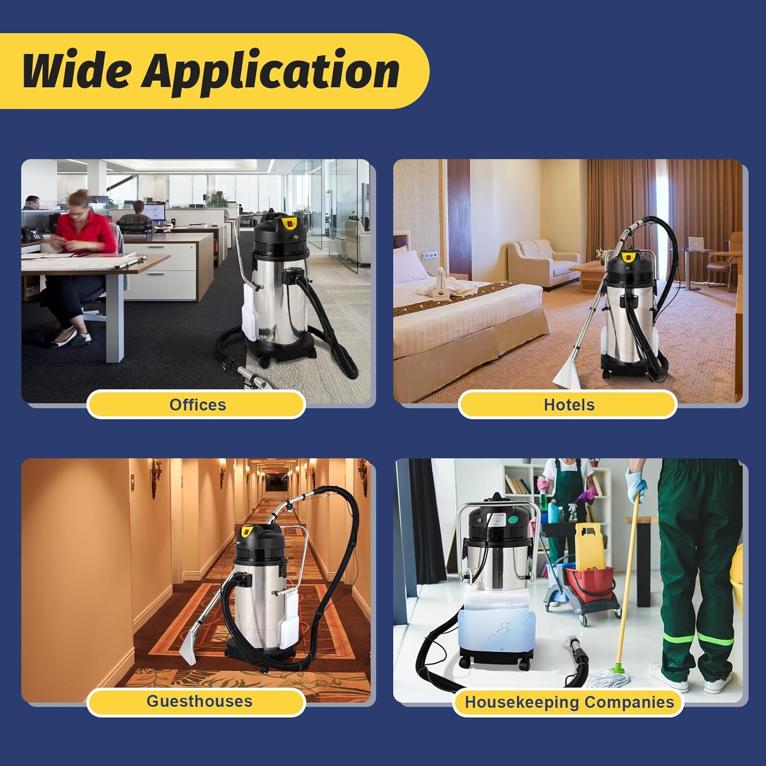 40L Commercial Carpet Cleaner Wet Dry Vacuum Cleaner Y509
