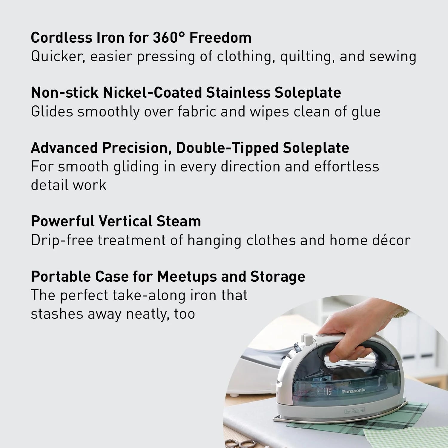 Cordless Iron with Stainless Steel Soleplate W123086