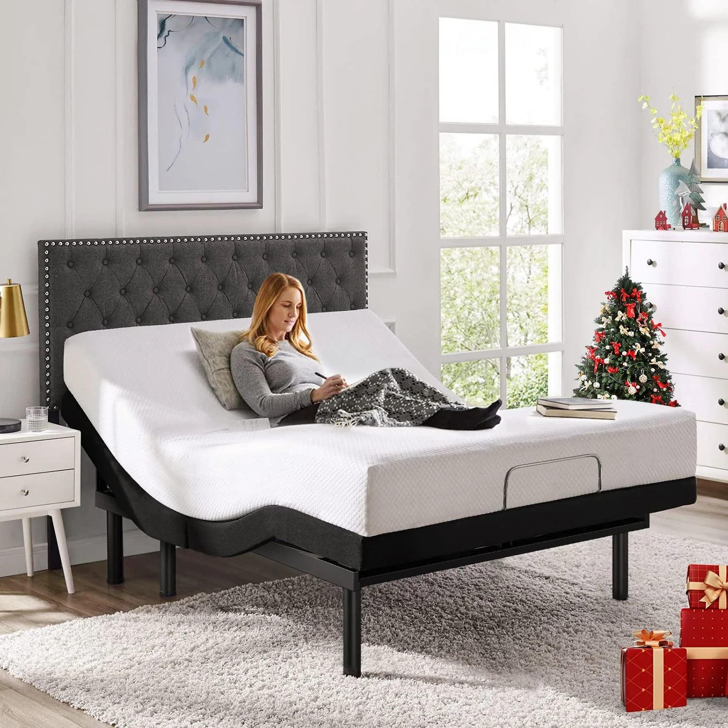 Twin Adjustable Bed Frame with Head and Foot Incline K631956