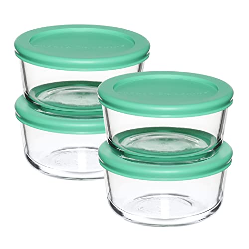2 Cup Glass Storage Containers with Lids, Set of 4 G7444