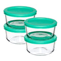 2 Cup Glass Storage Containers with Lids, Set of 4 G7444