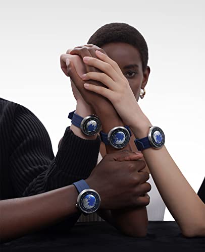Blue Planet Mechanical Automatic Watch with Stainless Steel Case D4887