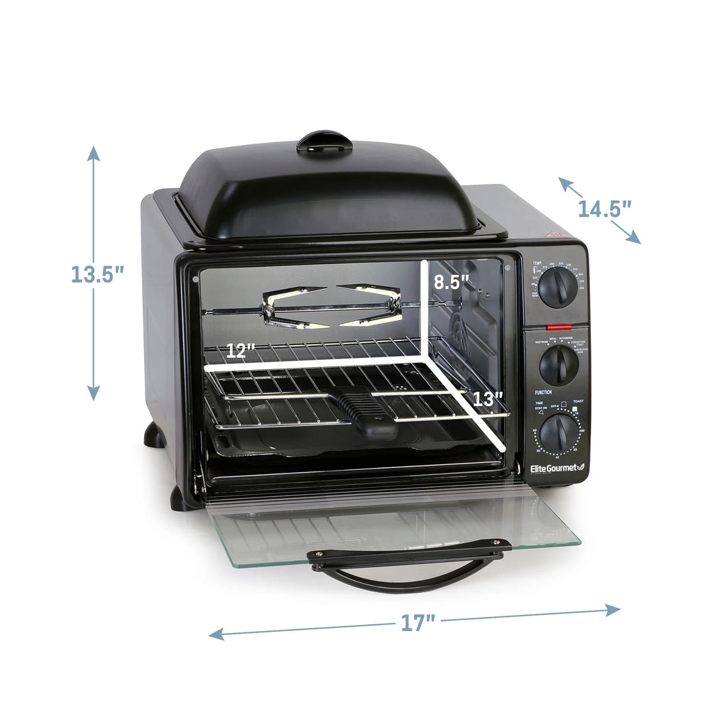 6 Slice Toaster Oven Broiler with Rotisserie Grill and Griddle O572