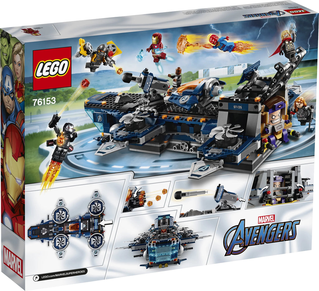 LEGO Marvel Avengers Helicarrier Brick Building Toy with Action Minifigures (1,244 Pieces) D7703