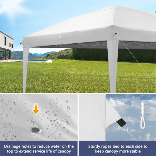 10x20ft Pop Up Canopy Tent with 6 SideWalls (Black) M35657