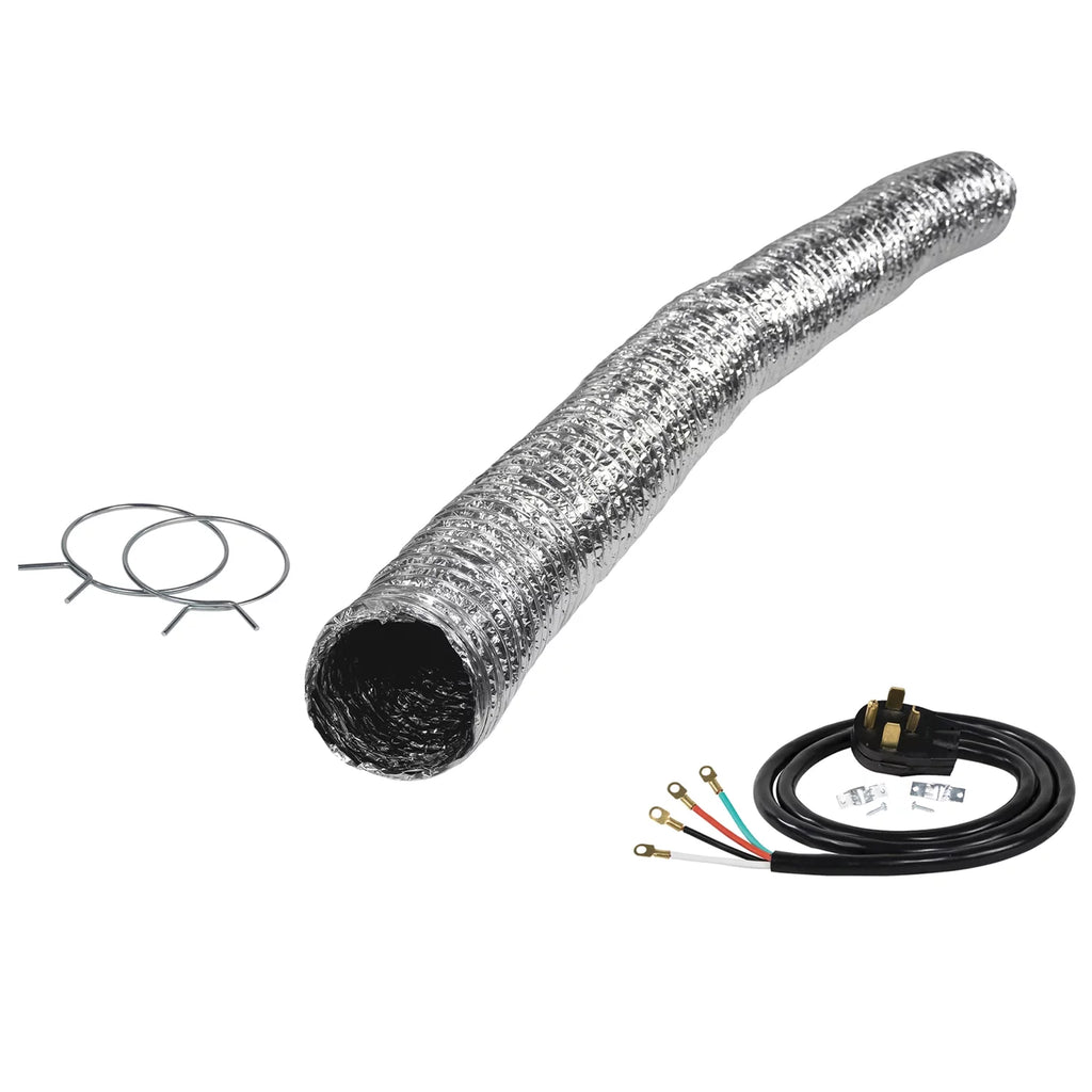 Electric Dryer Flex Duct Kit with 4-Wire 30-Amp 6ft Cord F9899