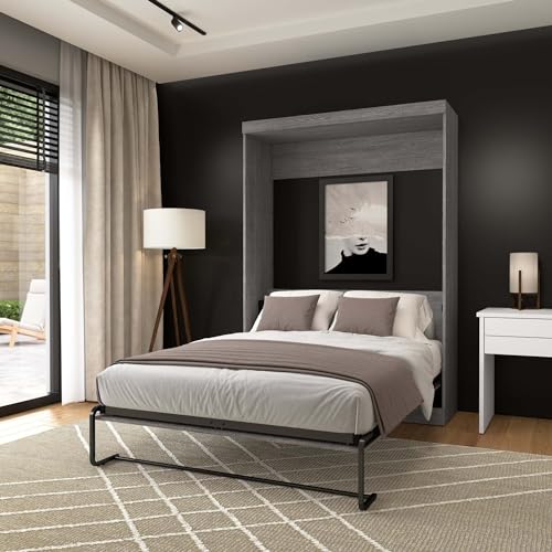 Bark Gray Full Murphy Bed E2416