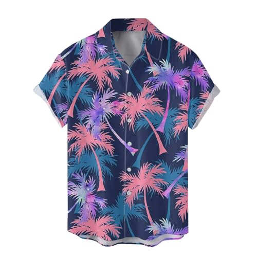 Mens Printed Hawaiian Button Down Shirts N566248