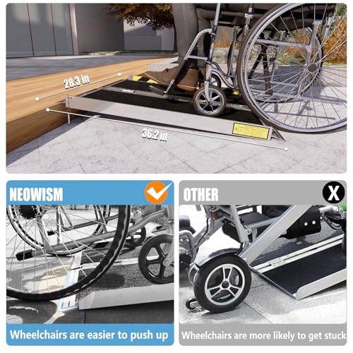 Non-Slip Folding Aluminum Wheelchair Ramp 3FT G14023